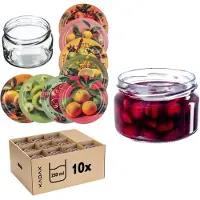 Kadax Denia Weckpotten 250ml 10st 82mm + Deksel "Exotisch Fruit"