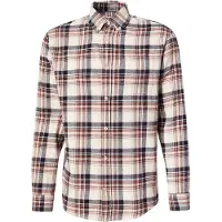 Jack & Jones Overhemd 'JJEClassic' bourgogne / zwart / wolwit