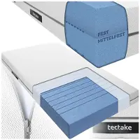 TecTake Matras Sky - 100 x 190 cm - 18 cm dik - Eenpersoons Matras van Comfortschuim - Koudschuim met 2 hardheidsgraden - H2 en H3 - Inclusief Wasbare Hoes van Ademend 3D-meshweefsel
