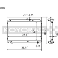 Koyo 04-08 Mazda RX-8 1.3L (MT) Radiator