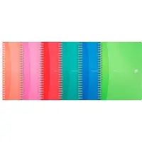 Oxford Power Spiraalschrift OXFORD Office MyColours DIN A5, dubbele binding, 90 vel vierkant, wit, compatibel met SCRIBZEE, EU ECO-label, omslagen in kleur gesorteerd, 5 st.