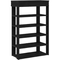 vidaXL Schoenenrek 60x30x98 cm bewerkt hout zwart