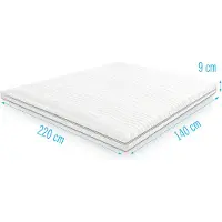 Droommatras Koudschuim Topdekmatras/topper 140x220 dikte 9 cm
