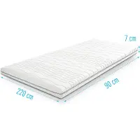 Droommatras Traagschuim NASA topdekmatras/topper 90x220 dikte 7 cm