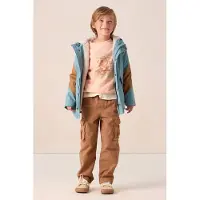 Sissy-Boy Blauwe lange regenjas met colourblock | Maat: 98-104