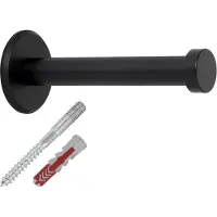 Sotech kapstokhaak Talea RVS zwart gepoederlakt lengte: 73 mm incl. plaatje en bevestigingsset