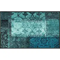Kleen-Tex Wash & Dry "Vintage Patches Türkis" - 50 x 75 cm
