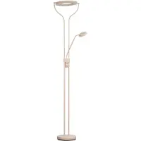 FISCHER&HONSEL GMBH LED-uplighter vloerlamp Davos, dimbaar, crème / amber, Woon-/ Eetkamer, metaal, LED vloerlamp