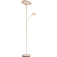 FISCHER&HONSEL GMBH LED-uplighter vloerlamp Dent, dimbaar, crème / amber, Woon-/ Eetkamer, metaal, Modern, LED vloerlamp