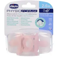 Chicco Physioforma Fysiologische fopspeen Zacht Roze 2-6m 2 St Fopspeen