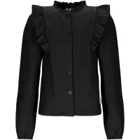 B.NOSY blouse zwart Meisjes Polyester Opstaande kraag Effen - maat 104