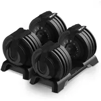 NEOLYMP Verstelbare dumbbells 40kg (set van 2) – 12 gewichtsniveaus met draaigreep