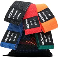 NEOLYMP Korte fitnessbanden – 5-delige set huidvriendelijke mini bands, stevige bands