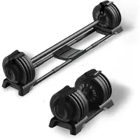 NEOLYMP 2-in-1 Dumbbell Set 2-40kg – Verstelbare Dumbbells & Halterstang – Halterset