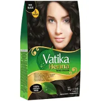 Vatika Naturals Vatika Henna Haarkleuring Natuurlijk Zwart 6 sachets