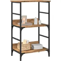 vidaXL Boekenkast 50x33x82 cm bewerkt hout artisanaal eikenkleurig