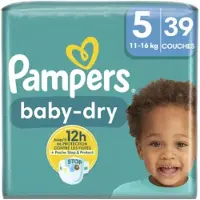 Pampers 2x Baby Dry Luiers Maat 5 (11-16 kg) 39 stuks