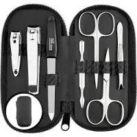 Marqus Manicure Set Solingen Made in Germany - 7-delige Exclusieve Nagelknipper Kit voor Vrouwen en Mannen in Vegan Leer