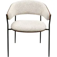Kare design Stoel met armleuningen Cindy walnoot