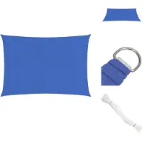 vidaXL Zonnezeil - HDPE - 2 x 4.5 m - Blauw - wind- en waterdoorlatend - Parasol