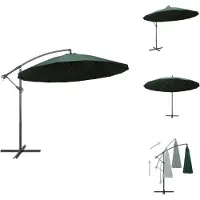 vidaXL Hangende Parasol - Groen - 3 x 2.58 m - Aluminium en polyester - Parasol