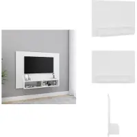 vidaXL Tv-wandmeubel - Tv-wandmeubels - Tv-wandkast - Tv-wandkasten - Tv-wandmeubel 120x23,5x90 cm bewerkt hout wit