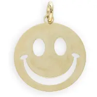 BONNIE STUDIOS Dames Sieraden Smiley Big Pendant - Goudkleurig - Maat ONESIZE