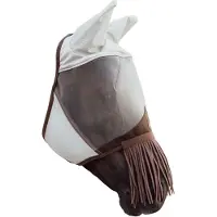 Kentucky Horsewear Horsewear - Vliegenmasker classic met oren en nuis tassels silver cob