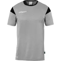 Uhlsport Squad 27 T-shirt met korte mouwen voor kinderen - Donkergrijs gestreept / Zwart