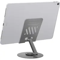 Wiwu Telefoonhouder & Tablet Standaard - 360° Draaibaar - Universeel voor iPad & Smartphone tot 12.9 inch - Bureauhouder - Grijs