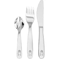 Haba kinderbestek pinguïn - kleurrijk bestek voor kinderen - RVS.