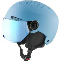 Alpina Skihelm Kids Zupo Visor Q-Lite Smoke/Blue Matt-51 - 55 cm