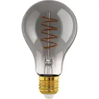 Eglo Ledfilamentlamp Peertje - Smoke - D7,5cm - Dimbaar - Warm Wit - E27 - 4w
