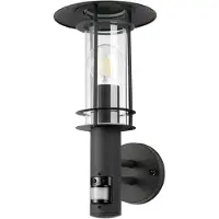 Eglo wandlamp met sensor E27 | Lisio | IP44 | Zwart