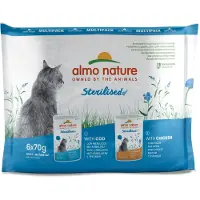 Almo Nature 10x Kattenvoer Nat Sterilised Rund & Kip 6 x 70 gr