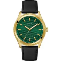 GUESS Analoog horloge 'Dex' goud / donkergroen / zwart