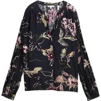 Tom Tailor Blouse beige / groen / aubergine / zwart