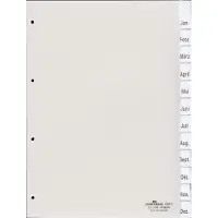 Durable 6810 - Numeric tab index - Transparent - Portrait - A4 - 225 mm - 297 mm