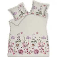 Vandyck Dekbedovertrek Violet Garden Offwhite Satijn-140 x 200 / 220 cm | 1-Persoons