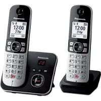 Panasonic KX-TG6862JTB, DECT-telefoon, Draadloze headset, Luidsprekerfunctie, Identificatie van de beller, Zwart, Zilver