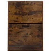 ML-Design Schoenenkast Gary met 2 opbergvakken | hout bruin 60x84x24 cm schoenenkasten | NADUVI