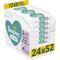 Pampers Sensitive plasticvrije babydoekjes 15 x 52 stuks