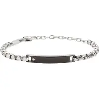 Breil Armband zwart / zilver / transparant