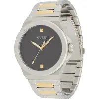 GUESS Analoog horloge 'Vinyl' goud / zwart / zilver