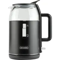 Bourgini Glazen Waterkoker - Mat Zwart - Snoerloos te gebruiken - Gemakkelijk vullen door deksel - ruime 1.5L inhoud - BPA vrij