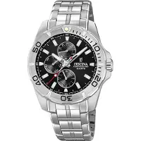 Festina Multifunctioneel horloge F20445/1 Horloge, quartz, herenhorloge, roestvrijstalen band, tot 10 bar waterdicht.