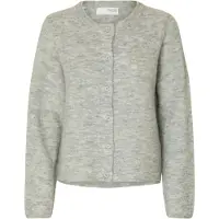 Selected Gebreid vest 'SLFLulu' lichtgrijs
