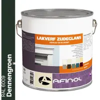 Afinol Zijdeglans Lakverf Dennengroen (RAL 6009) 2,5 liter