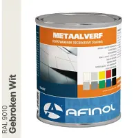 Afinol Metaalverf Gebroken Wit (RAL 9010) 750 ml