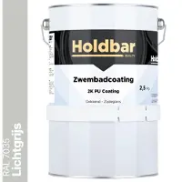 Holdbar Zwembadcoating Lichtgrijs (RAL 7035) 2,5 kg